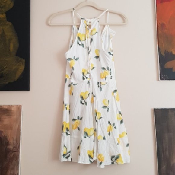 Lemon print flutter mini dress - Picture 2 of 5